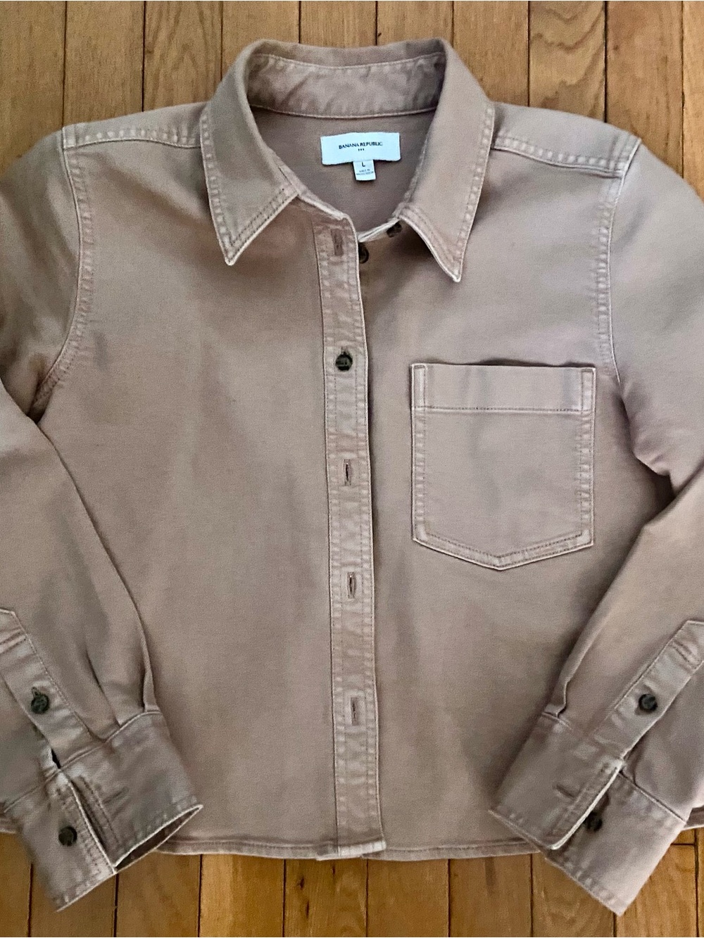 Banana Republic Women's dusty rose denim shirt / jean Jacket